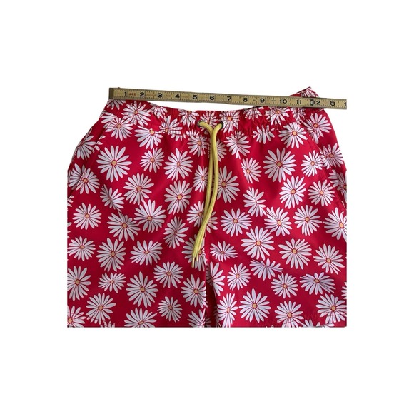 J. Crew Men's Printed Swim Trunk - California Poppy White Small 5" - Picture 6 of 7
